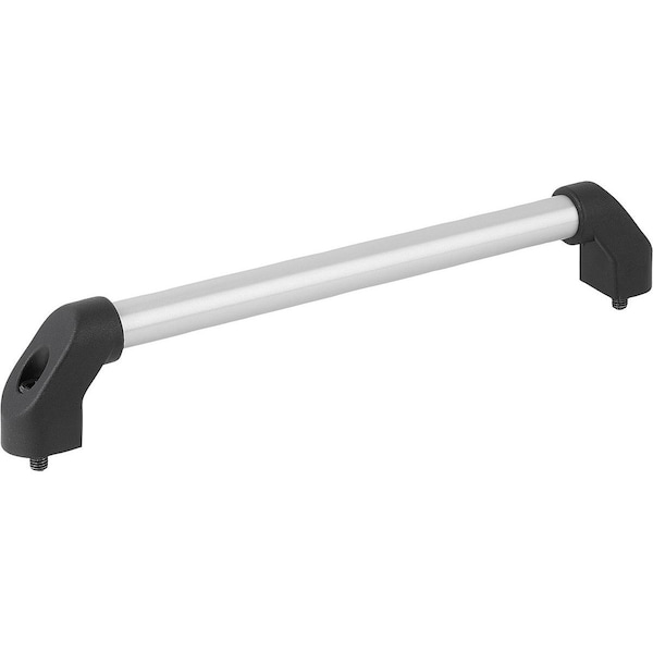 Tubular Handle A=400, L=430, H=55, 5, Form:A, Aluminum Natural Ground And Anodized, Comp: Plastic